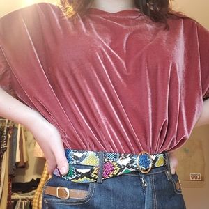 Italian velvet vintage style T-shirt